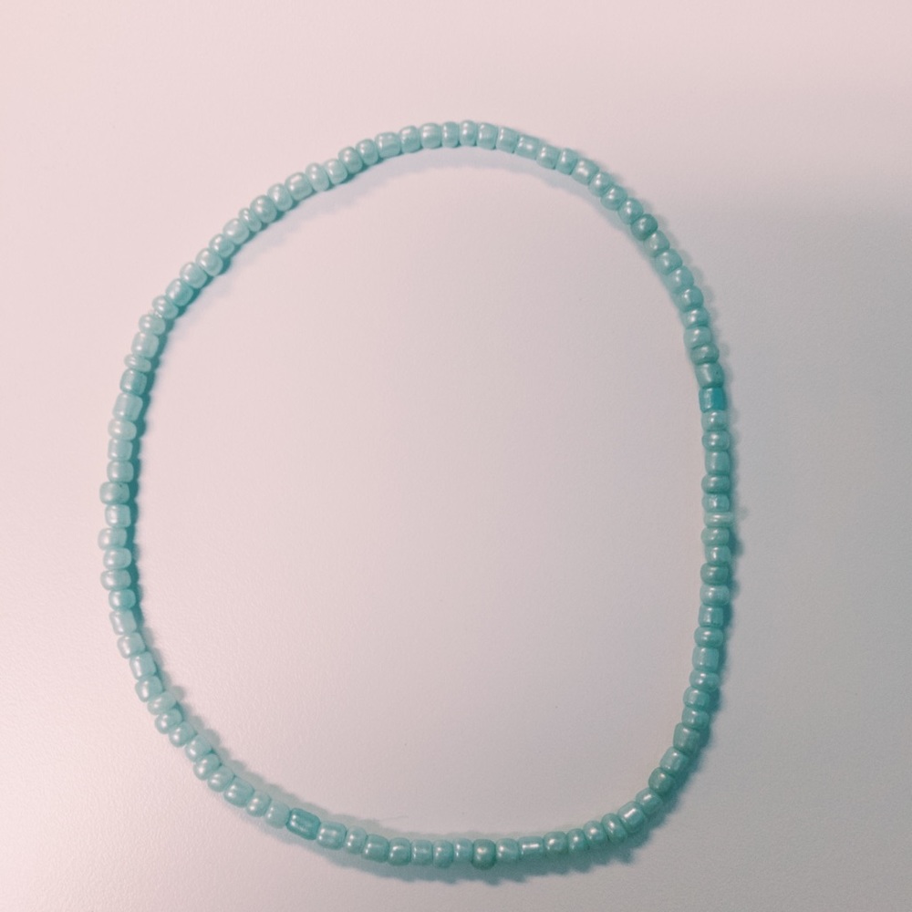 Light Blue Beaded Choker